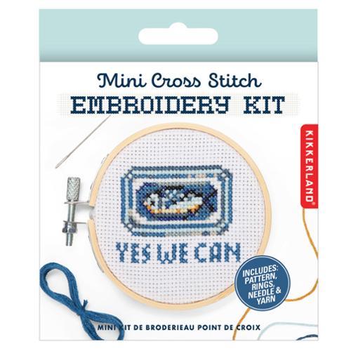 Sardine Mini Cross-Stitch Kit - Kikkerland