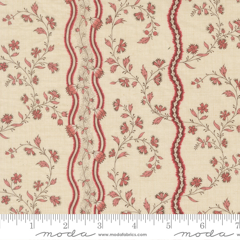 Fleur De Paris - Jonquille Stripes Floral in Pearl Garance - French General