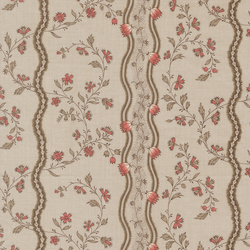 Fleur De Paris - Jonquille Stripes Floral in Smoke- French General