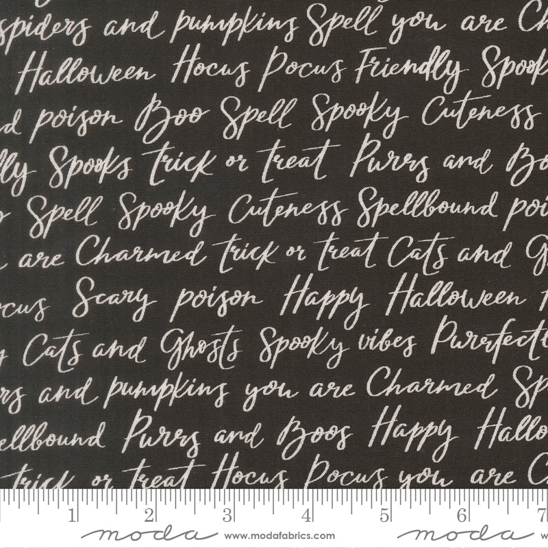 Purrs and Boos - Happy Halloween Lettering in Black Cat - Elena Amo