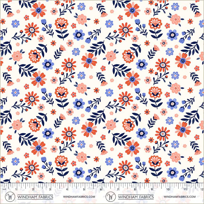 Folky Chicken - Folky Floral in Ivory - Natalie Briscoe