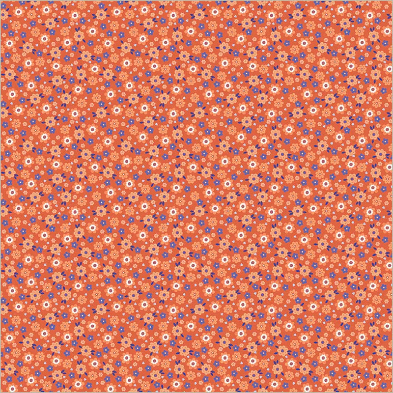 Folky Chicken - Mod Ditsy in Coral - Natalie Briscoe