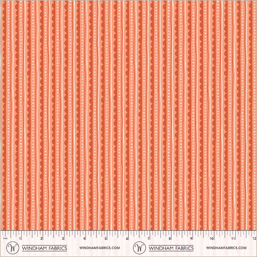 Folky Chicken - Scallop Edge in Coral - Natalie Briscoe