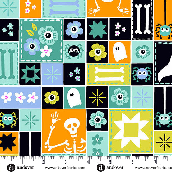 Ghostly Garden - Sew Spooky Teal - KP Creates