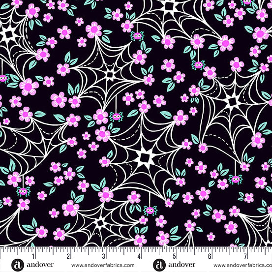 Ghostly Garden - Web and Bloom Black - KP Creates