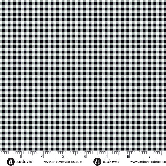 Ghostly Garden - Bitty Gingham in Black - KP Creates
