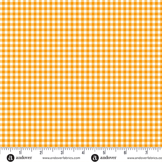 Ghostly Garden - Bitty Gingham in Orange - KP Creates