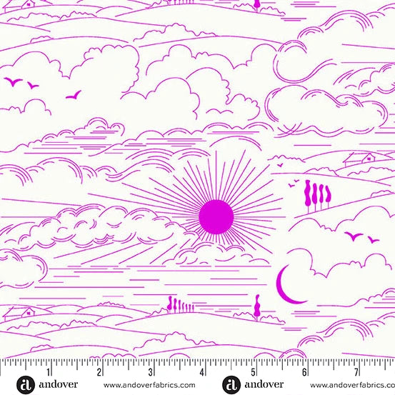 Sun Print Whisper - Dwell Magenta - Alison Glass