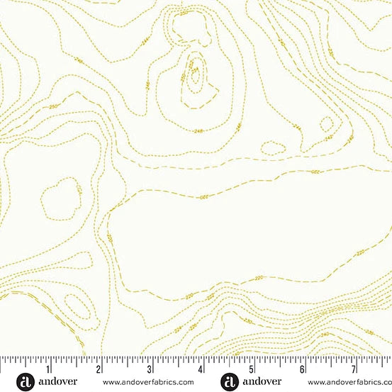 Sun Print Whisper - Topography Chartreuse - Alison Glass