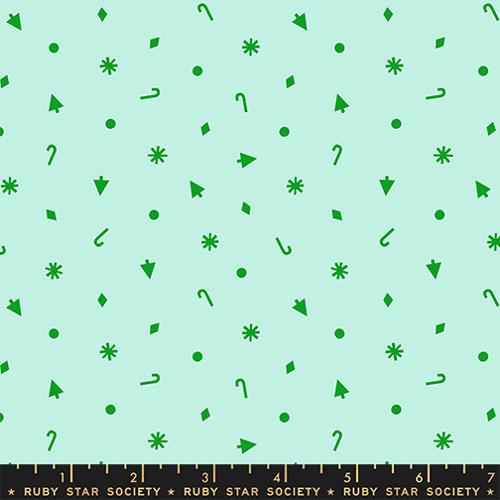 Merry Happy - Christmas Confetti in Mint - Ruby Star Society