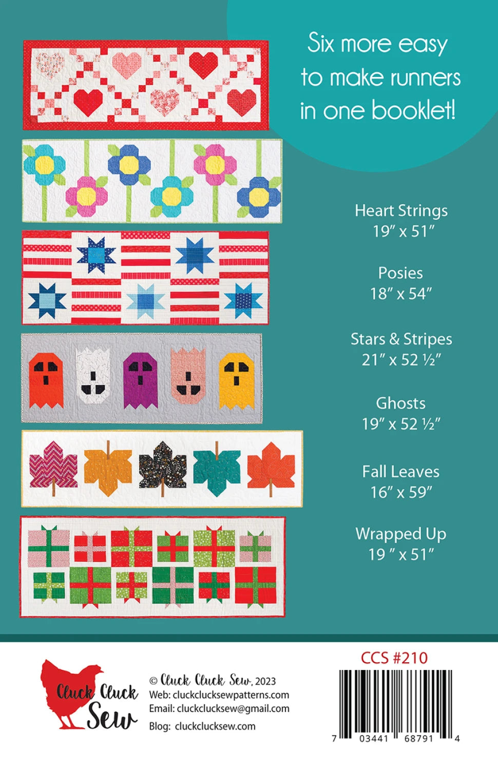 Modern Holiday Table Runners Vol. 2 by Cluck Cluck Sew
