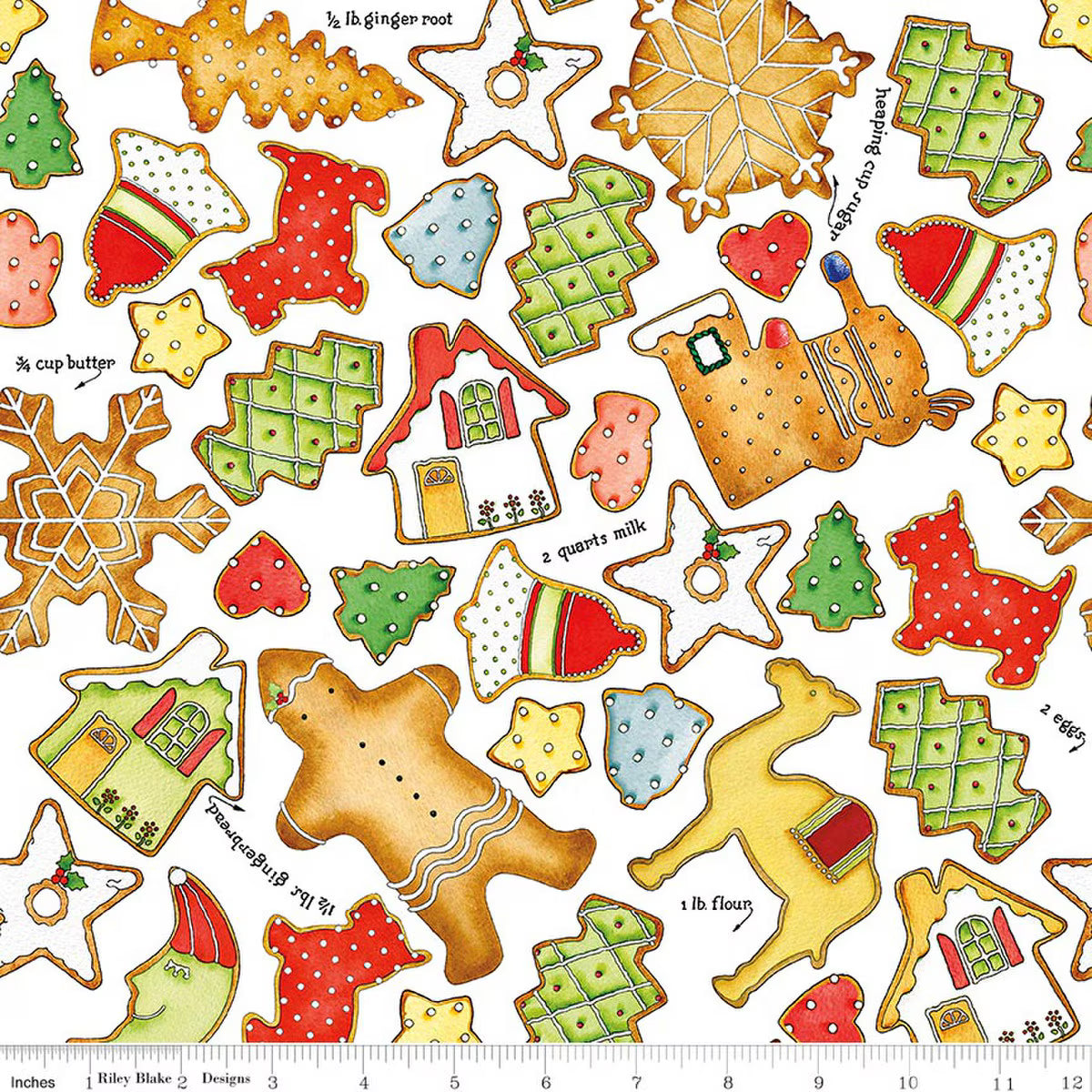 Gingerbread - Cookie Toss in White - J. Wecker Frisch
