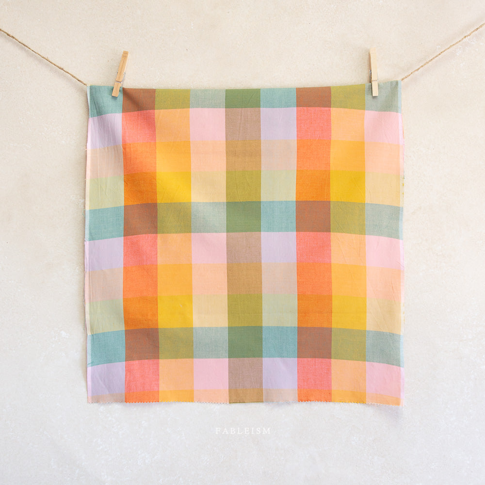 Lumiére - Wide Happy Checkers in Bloom - Fableism Supply Co.