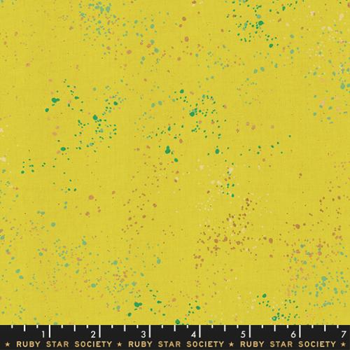 Speckled Metallic Citron (RS5027 65M) by Rashida Coleman-Hale of Ruby Star Society with Moda Fabrics