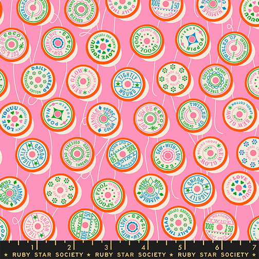 Trinketry - Spools in Flamingo - Ruby Star Society