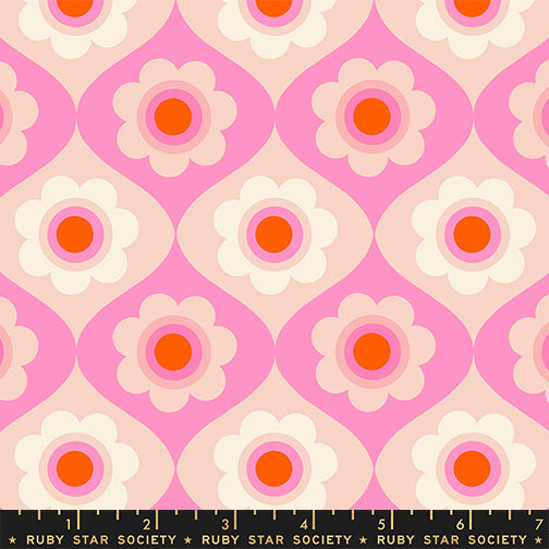 Trinketry - Floral Retro in Flamingo - Ruby Star Society