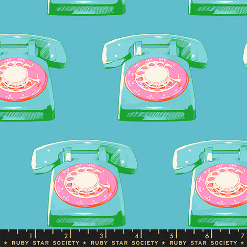 Sparkle Mart - Telephones in Dark Turquoise - Melody Miller