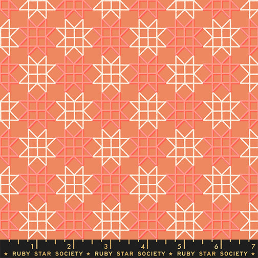 Paper Cuts 2 - Paper Star Patchwork Geometric in Canyon - Ruby Star