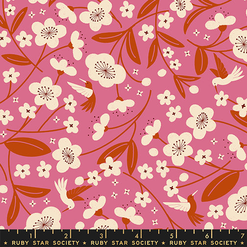 Persimmon - Persimmon Blossoms in Hibiscus - Rashida Coleman Hale