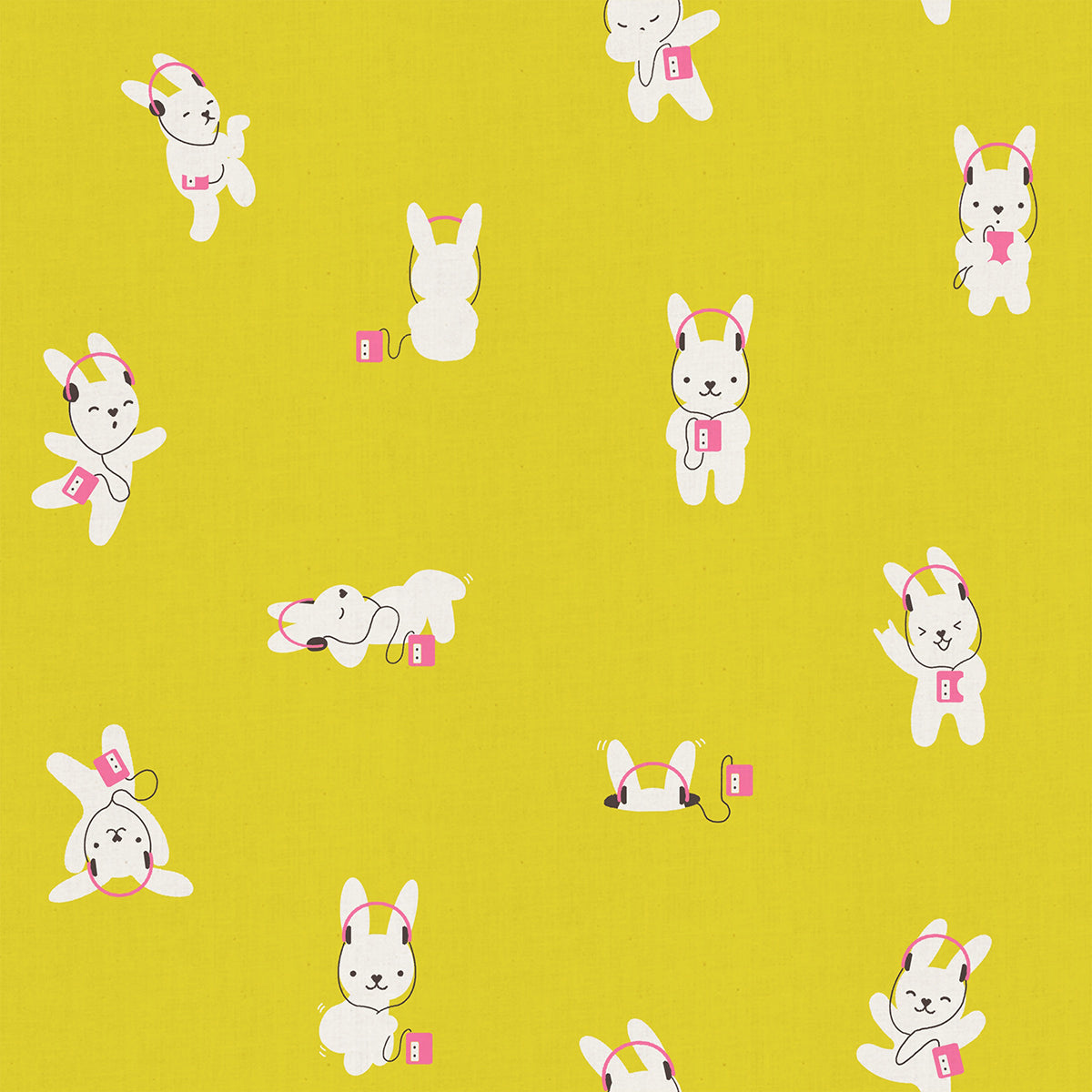 Lofi Linens - Rabbeats in Citron - Rashida Coleman Hale