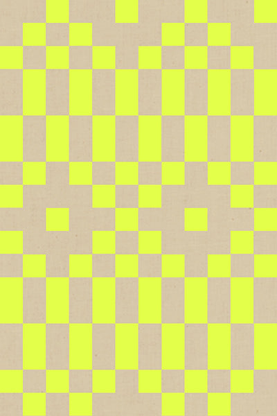 Lofi Linens - Bitmapped in Neon Yellow - Rashida Coleman Hale