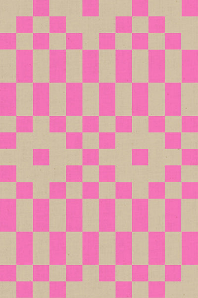 Lofi Linens - Bitmapped in Neon Pink - Rashida Coleman Hale