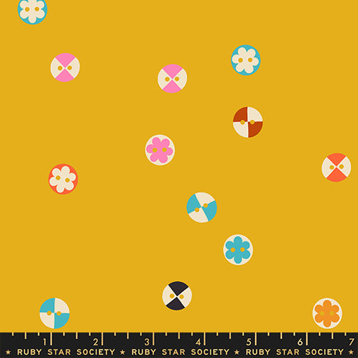 1-800-Notion - Buttons in Goldenrod - Ruby Star Society