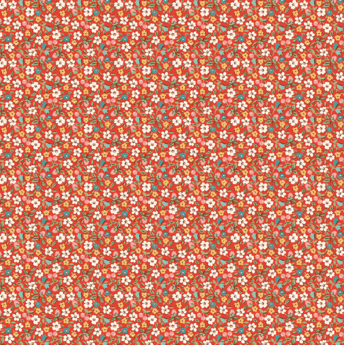 Fruit Salad Red, Farmhouse Fancy by Poppie Cotton