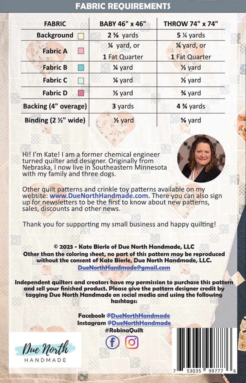 Robina Quilt Pattern by Due North Handmade