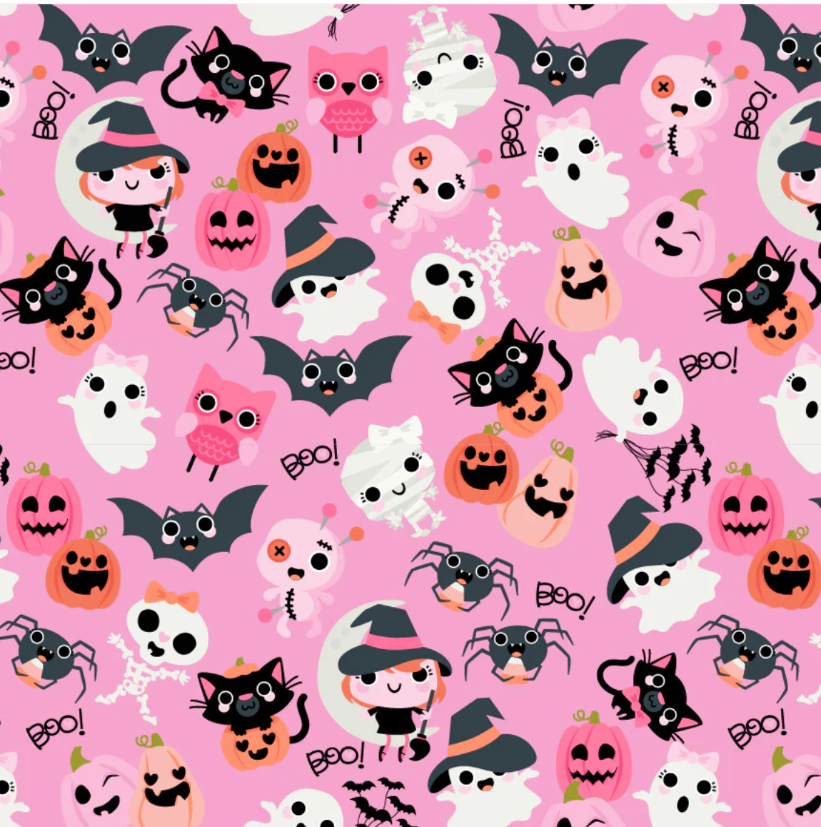 Not Scary - Boos with Bows in Pink- Jill & Rani