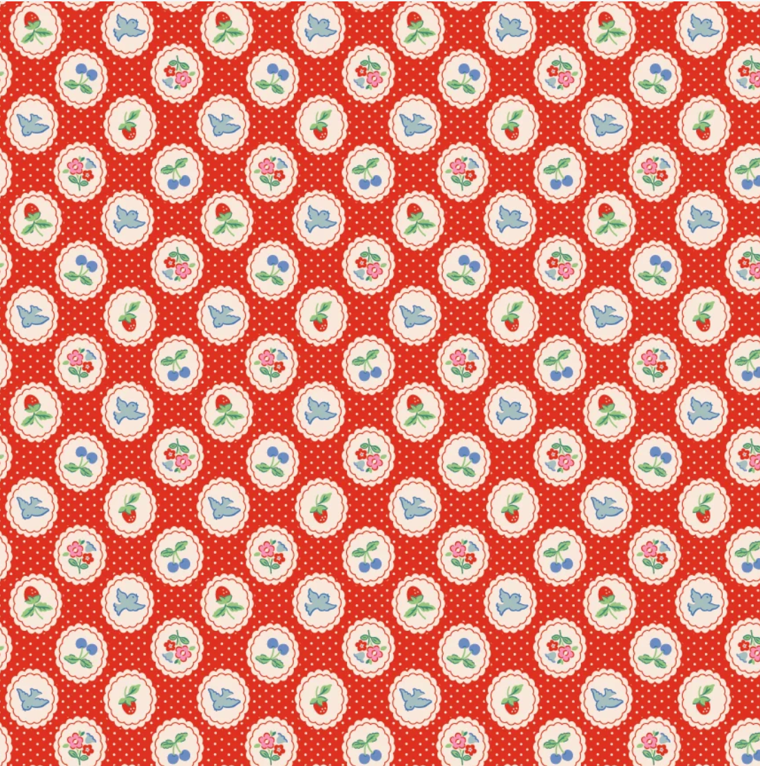 Bluebells and Buttercups - Chirp & Charm in Red - Elea Lutz