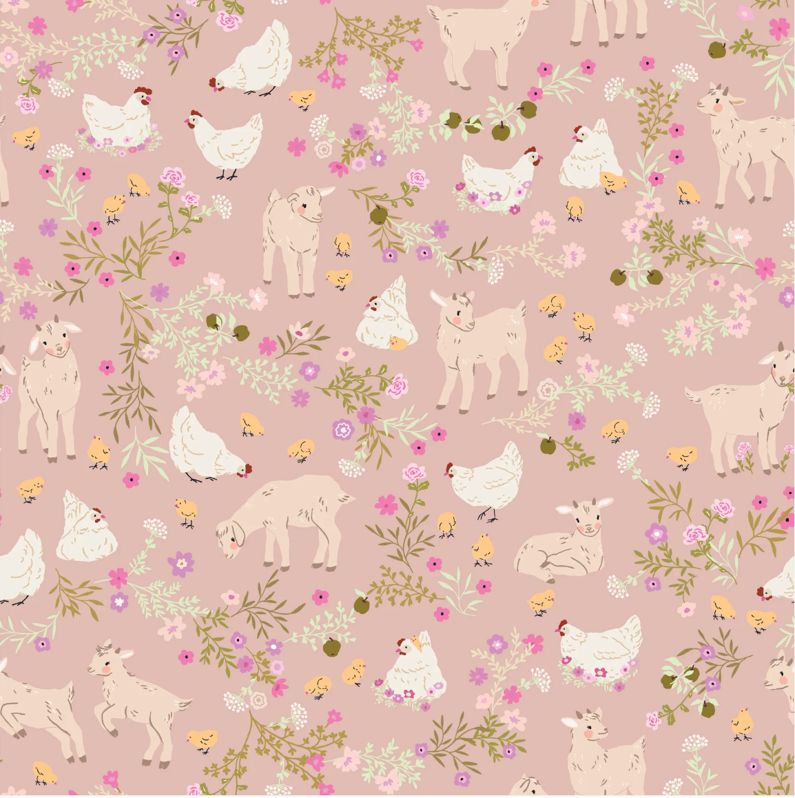 Primrose and Parsley - Barnyard Babies in Rose - Michal Marko