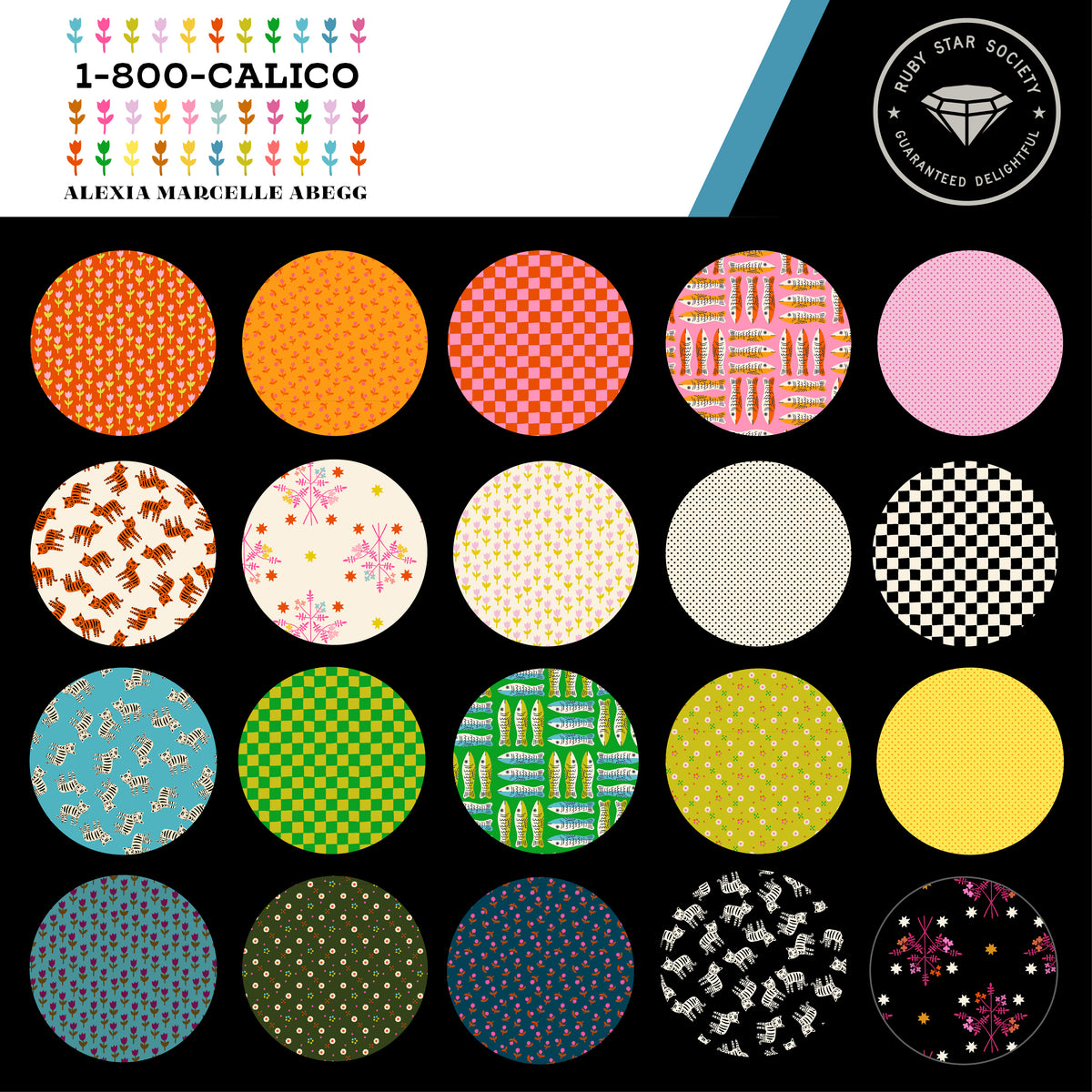 1-800-Calico Fat Quarter Bundle - Alexia Abegg