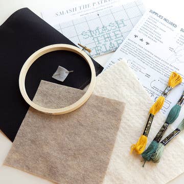 Smash the Patriarchy Cross-Stitch Kit - Junebug and Darlin