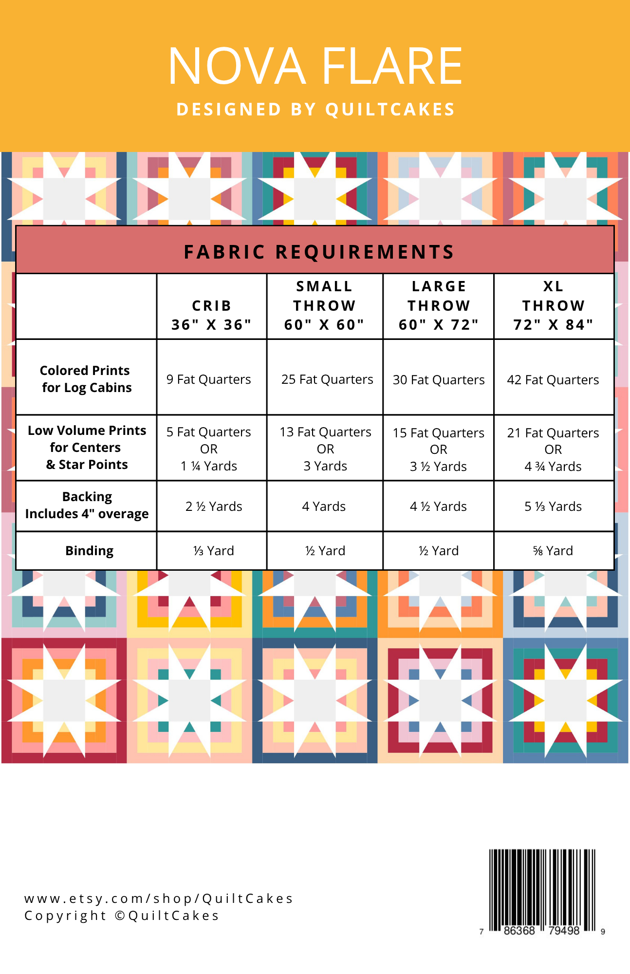 Nova Flare Quilt Pattern by QuiltCakes