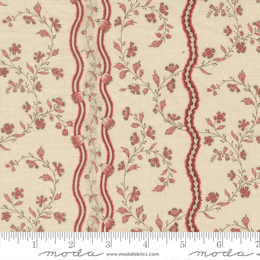 Fleur De Paris - Jonquille Stripes Floral in Pearl- French General