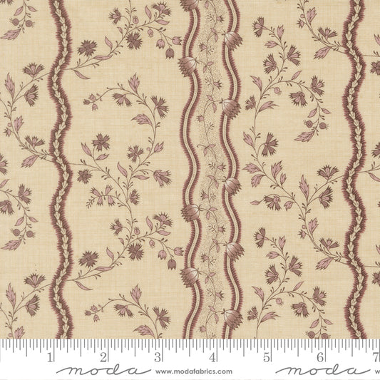 Fleur De Paris - Jonquille Stripes Floral in Pearl Lavender- French General