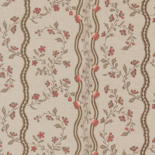 Fleur De Paris - Jonquille Stripes Floral in Smoke- French General