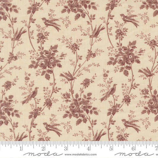 Fleur De Paris - Oiseaux Florals Birds in Pearl Lavender - French General