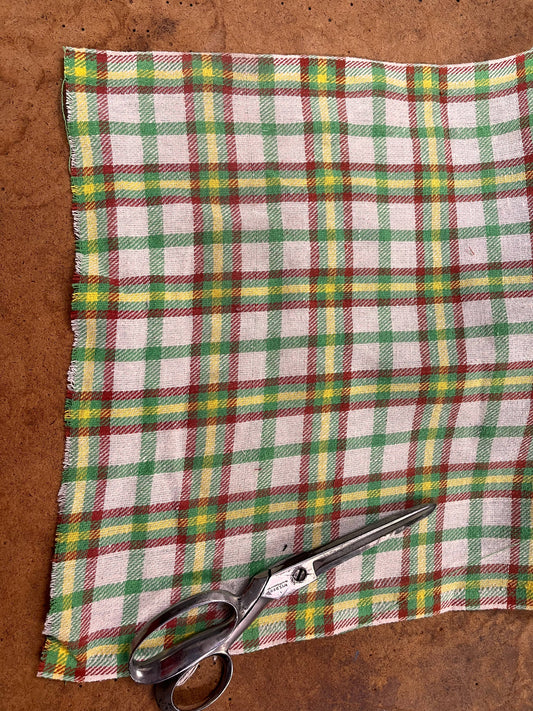 Garvanza Lightweight Dishcloth: Green / Check