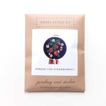 Spread like Strawberries Cross-Stitch Kit - Junebug and Darlin