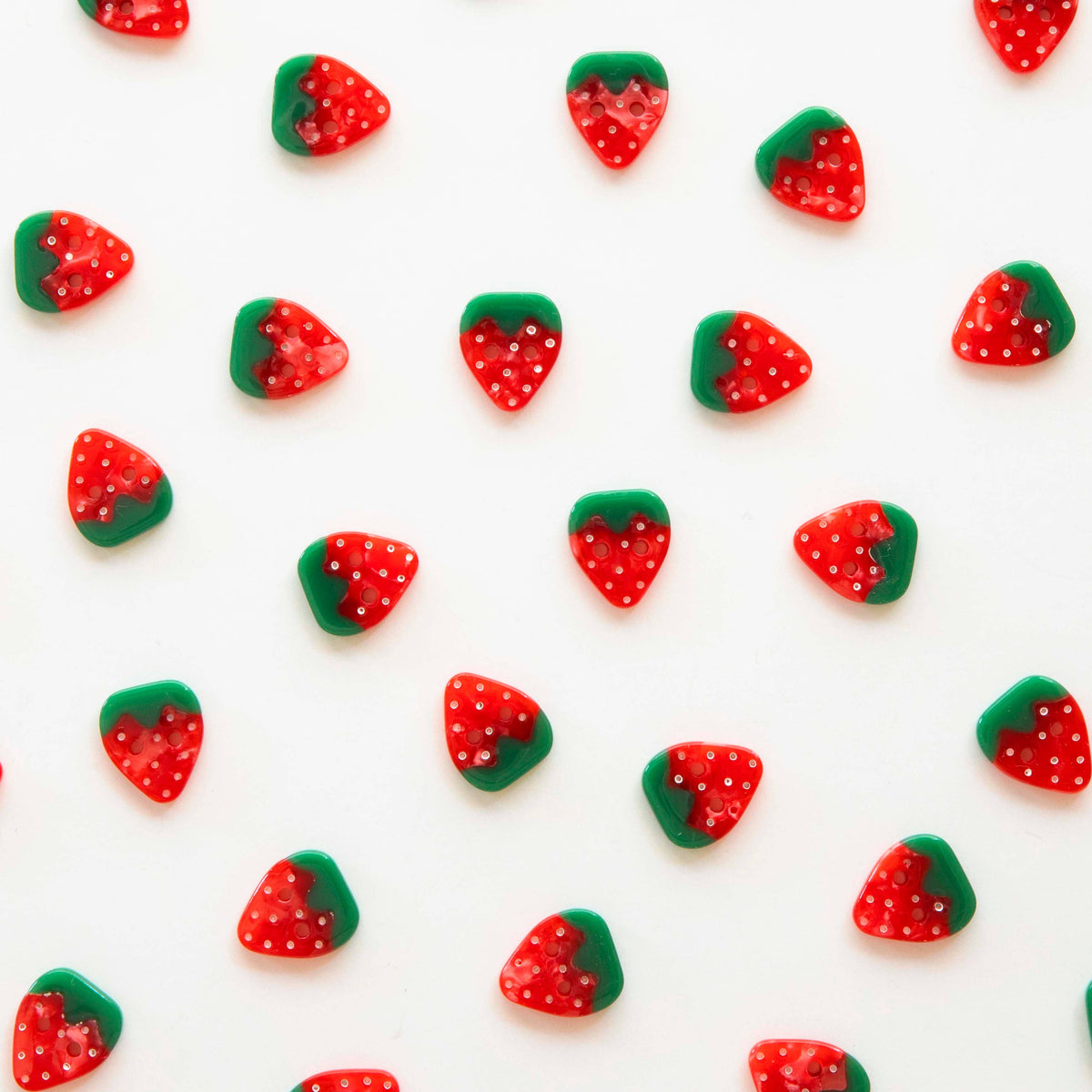 Strawberry Small 5/8" Buttons - Sarah Hearts
