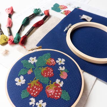Spread like Strawberries Cross-Stitch Kit - Junebug and Darlin