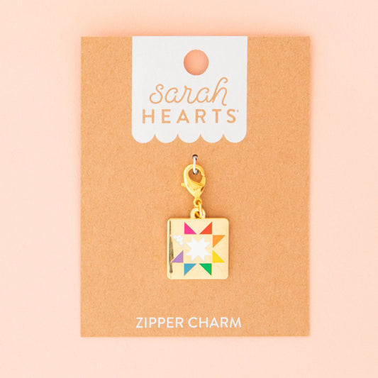 Quilt Star Removable Zipper Charm