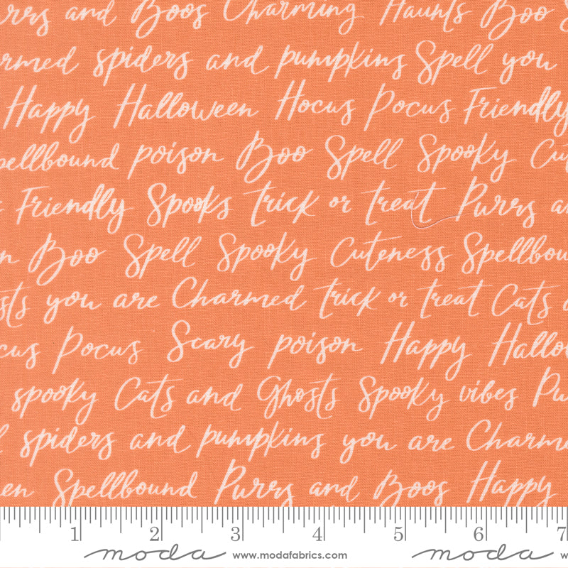 Purrs and Boos - Happy Halloween Lettering in Pumpkin - Elena Amo