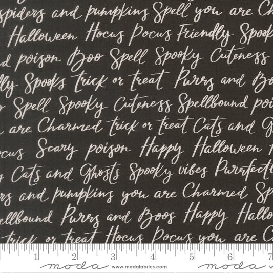 Purrs and Boos - Happy Halloween Lettering in Black Cat - Elena Amo
