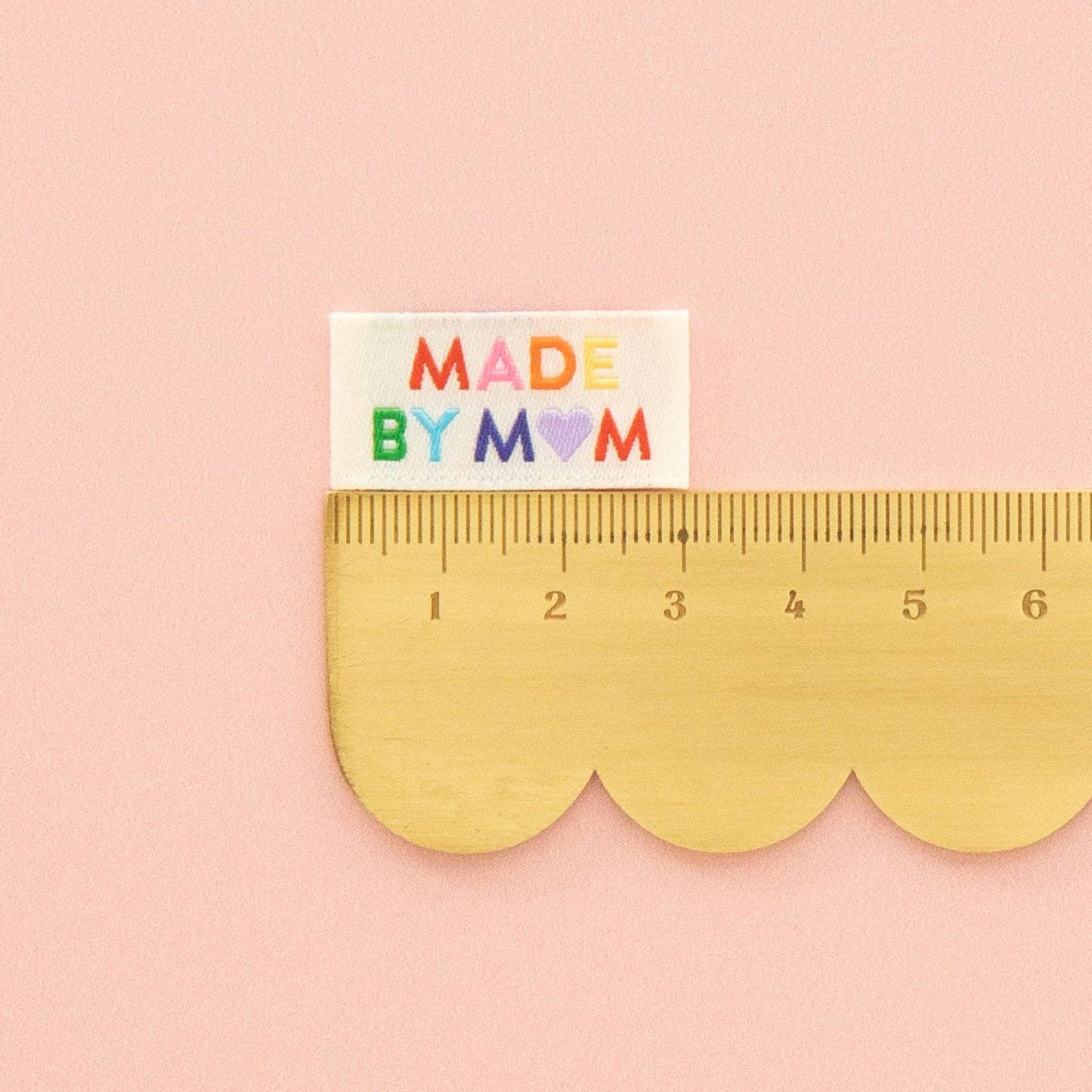 Made by Mom Woven Sewing Labels Rainbow Colo - Sarah Heartsrs