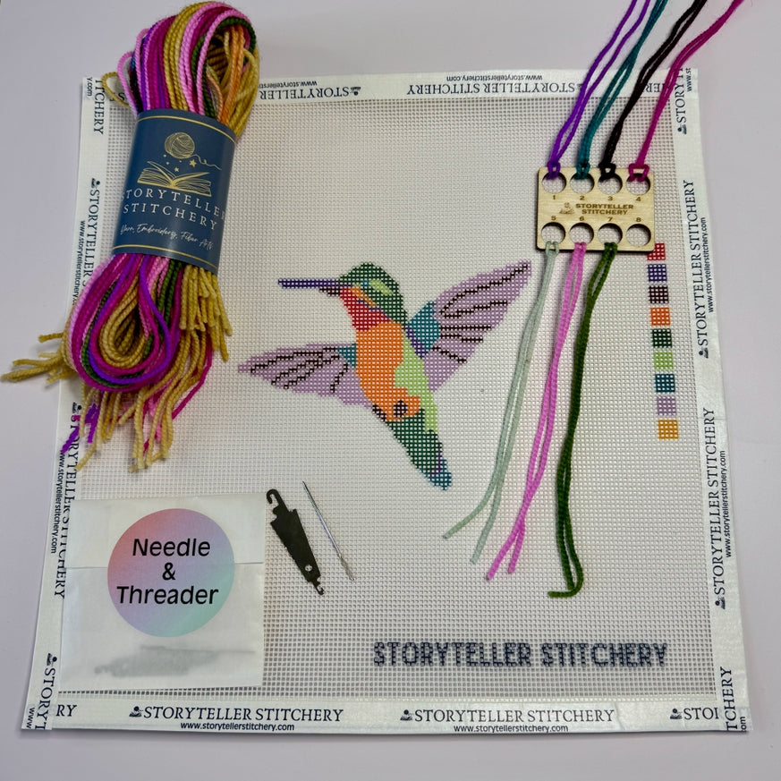 Hummingbird - Modern Needlepoint Kit - Storyteller Stitchery