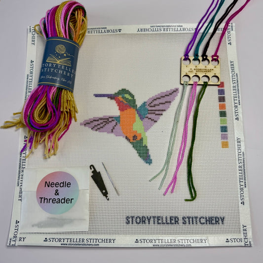 Hummingbird - Modern Needlepoint Kit - Storyteller Stitchery