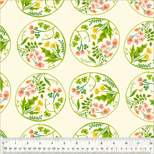 Studio Edit - Floral Wreathes in Cream - Heather Ross